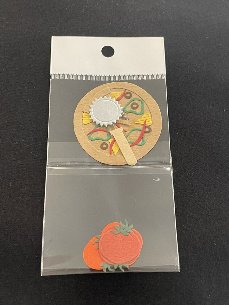 RARE PROTOTYPE Jolee’s Boutique Pizza & Tomato Embellishment Stickers EK Success