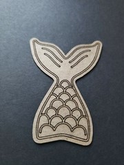 Chipboard Scrapbooking laser scored and cut die cut embellishments mermaid tail
