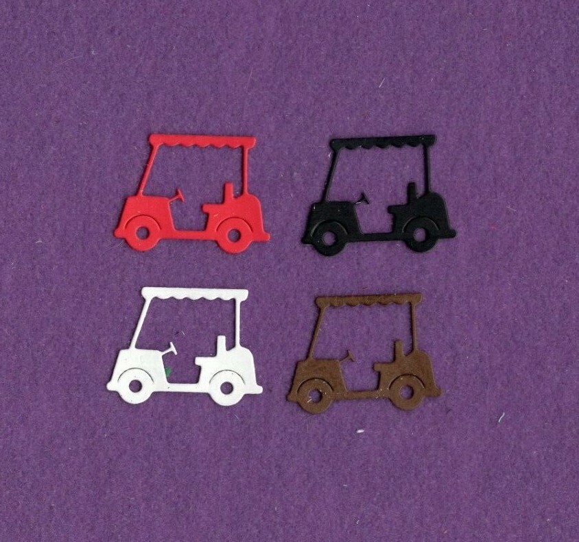 GOLF CART # 3 die cuts scrapbook cards
