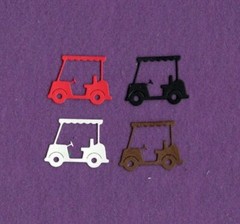 GOLF CART # 3 die cuts scrapbook cards