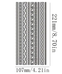Waves Chain Curvy Zig-Zag Edge Border Die Cut Set Card Making Paper Cutting Dies