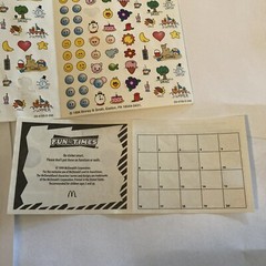 1996 Binney & Smith Vtg Stickers Animals Smiley Faces Diary Seasons McDonalds