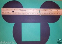 MICKEY MOUSE PHOTO FRAME FITS 8-1/2 X 11 FRAME! INCLUDES BLACK & RED MAT SQUARES