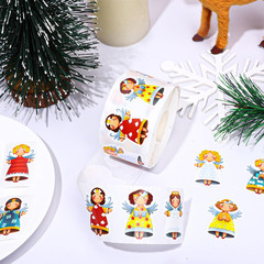 1000 Pcs Christmas Angel Stickers, 8 Designs, Self-Adhesive Decals for Parties
