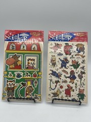 Vtg. 1998 Forget Me Not American Greetings Sticker Zone “Busytown” Lot Of 2