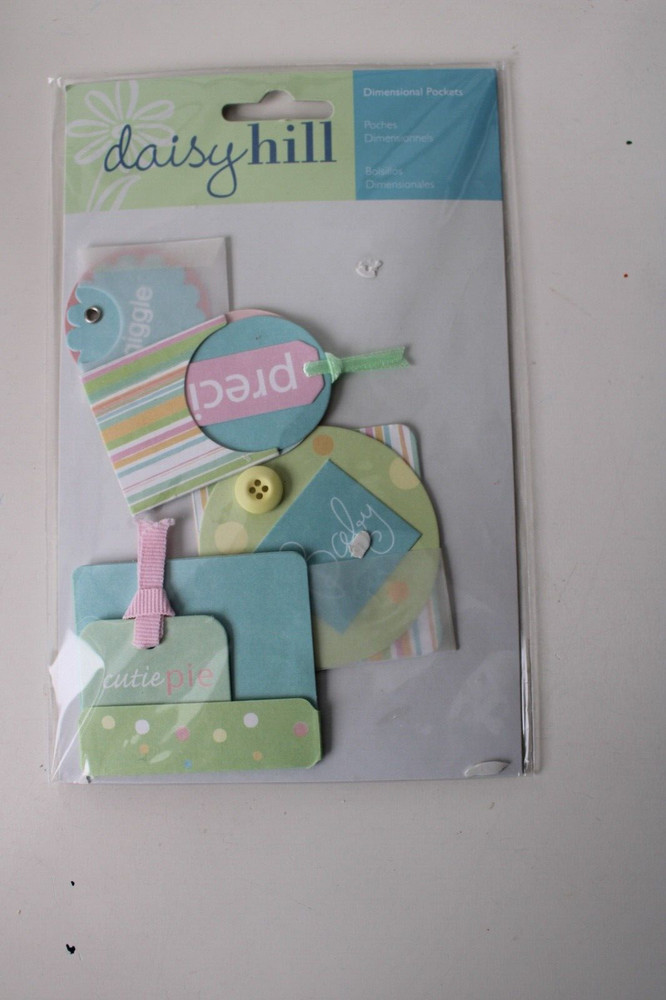 Daisy Hill Multi – Color Baby Dimensional Pocket Embellish Cards Boxes Scrapbook