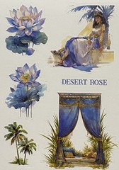 Desert Rose Stickers for Scrapbooks & Journals – 20 Pages – 100 Stickers