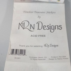 Vintage NRN Designs Babys 1st Birthday Sticker Roll Lot of 8 Sheets