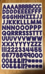Letter & Number Alphabet Sticker Sheet Scrapbook Craft Stickers