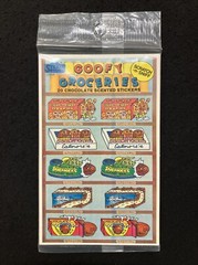 GOOFY GROCERIES CHOCOLATE SCRATCH n SNIFF stickers SEALED VTG