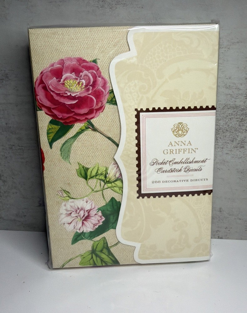 Anna Griffin Pocket Embellishment Cardstock 288 Decorative Diecuts Retired