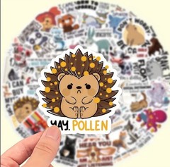 10pcs Sarcastic Animal Quote Stickers- Scrapbook, Journal, DIY Crafts & Card