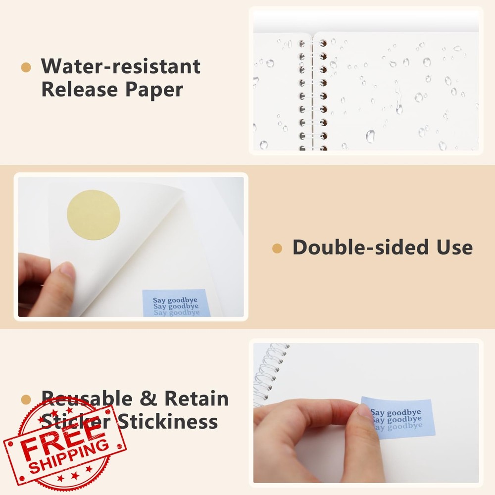 Ruatu Reusable Sticker Book Collector Album 40 Blank Release Pages