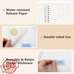 Ruatu Reusable Sticker Book Collector Album 40 Blank Release Pages