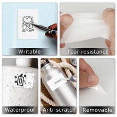 White Color Coding Labels 2 × 3 Inches Rectangle Vinyl Self-Adhesive Stickers…