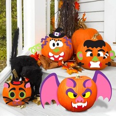 Funny Halloween Foam Stickers 18 Pack Craft Kit for Kids Party Activities