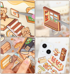 32 Sets Pocket DIY 3D Sticker Scene for Kids, Fun DIY Sticker Scene Make Your Ow