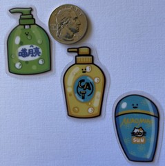 THE CAT SHOP Mylar Stickers(6pc) •Shampoo•Soap•Chinese•Mask•Body Wash•Hair Care•