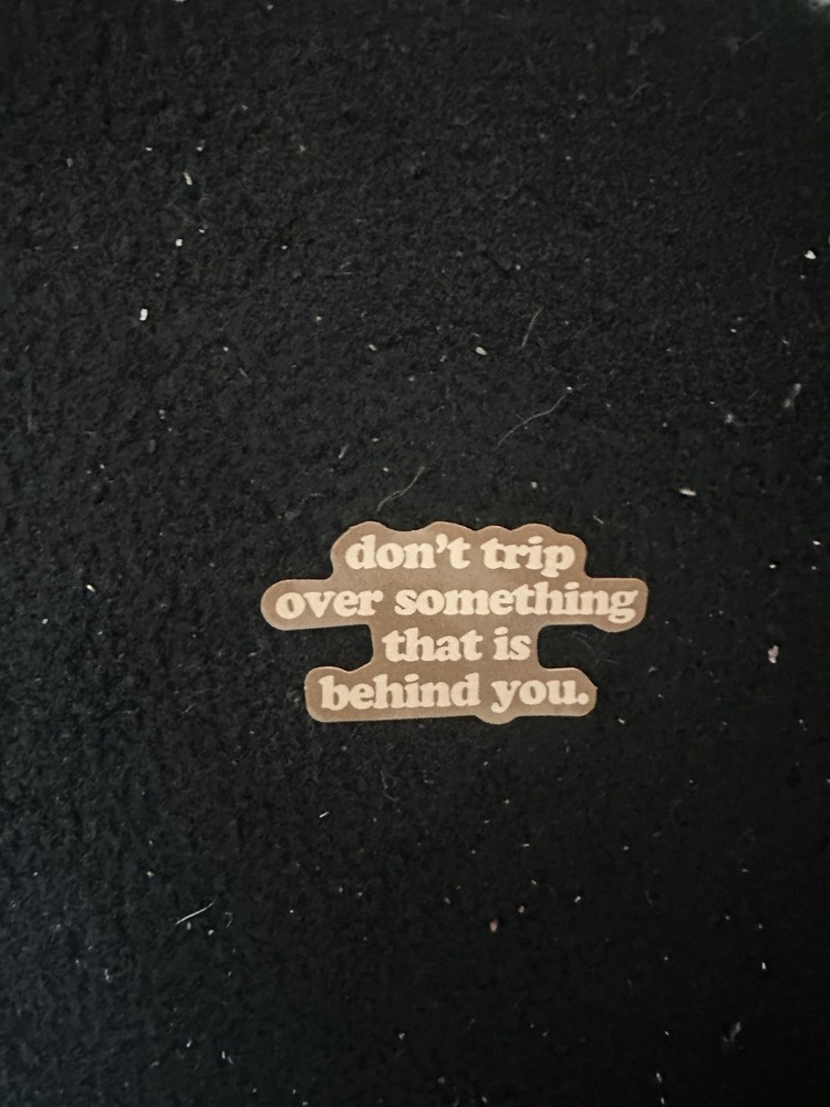 Inspirational Diary Stickers – Don’t Trip Over Something Quote, Brown White