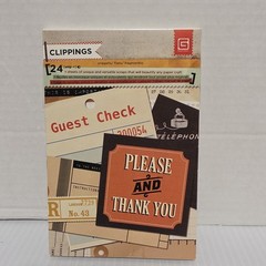 Basic Grey CLIPPINGS Scrapbook 12×12 Sticker Sheets, Snippets, Brads, Buttons