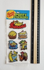 Vtg 80s Scratch N Sniff Puffy Stickers LOT Gordy Strawberry Banana Grape Orange