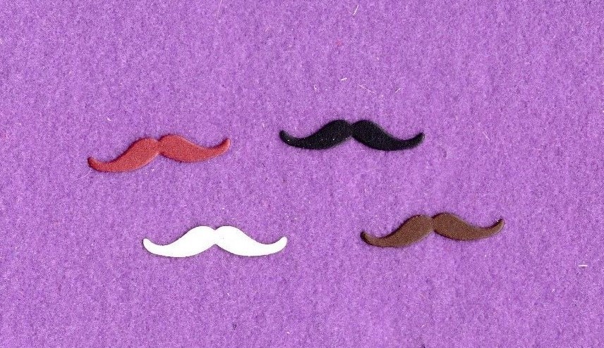 MUSTACHE # 5 die cuts scrapbook cards