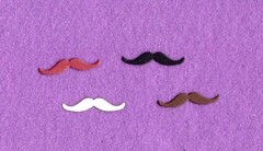 MUSTACHE # 5 die cuts scrapbook cards