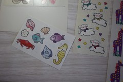 Frances Meyers provo craft & JoLees Stickers new baby lot animals die cut pastel