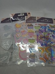 Lot of Sticko Stickers – 4 Packs – Butterfly Foil, Baby, Cupcakes, Valentines