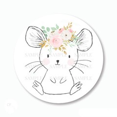 30 Pencil Art Mouse Labels Scrapbook Stickers 1.5″ Round Envelope Seals Labels