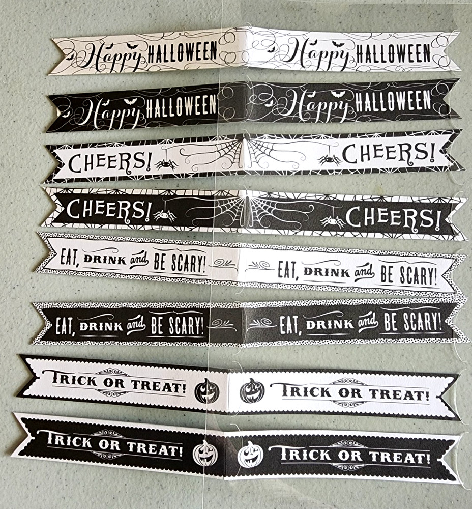 Jolees Halloween Ephemera Straw Wraps Sticker 8pc Gothic Junk Journal Scrapbook