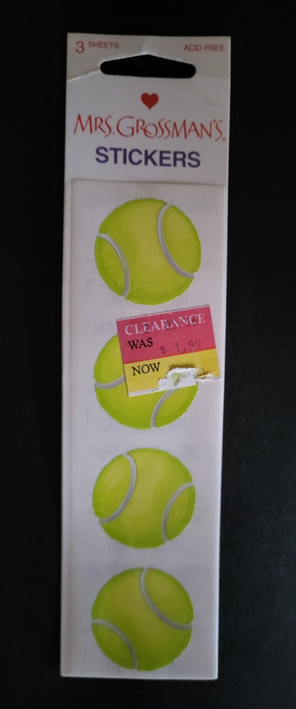 MRS GROSSMAN’S Flat Stickers Tennis Balls Scrapbooking Stickers Sports Dog Play
