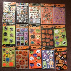 You Choose- Halloween Sticker Sheets Sets Boo Skeleton Ghost Witch Trick Treat