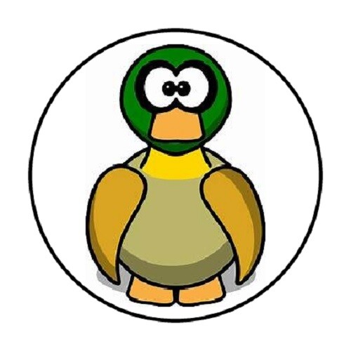 48 DUCK IMAGE ENVELOPE SEALS LABELS STICKERS 1.2″ ROUND