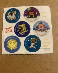 SmileMakers Space Theme Mini Dots Sticker Mod 2.5” Inches