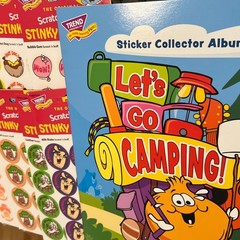 Trend Enterprises Let’s Go Camping Sticker Book RARE & 16 Sticker Sheets