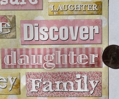 BABY GIRL PHRASES Cardstock Stickers (26pc)Smile•Newborn•Angel•Family •Miracle•