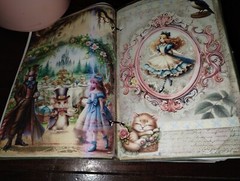 Beautiful Alice In Wonderland Junk Journals Scrapbook USA Seller
