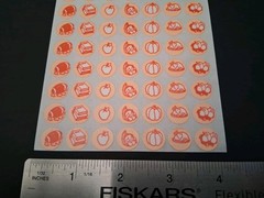 Vintage Stickers CTP Sticker Sheet Not Scratch Sniff Mini Glossy Pumpkins