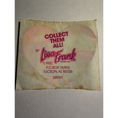 3 Inch Lisa Frank Vintage 1982 Heart Shaped Sticker Rainbow Sunshine & Clouds