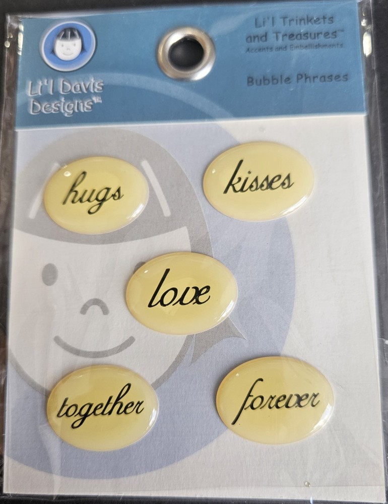 LI’L DAVIS DESIGNS BUBBLE PHRASES LIL TRINKETS and TREASURES Epoxy Ovals
