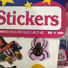 Lot Of 13 Sheets Of Vintage 80s 90s Halloween Stickers Shiny Holographic