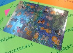 Safari Animals Koala Sloth Lion Toucan Alligator Prismatic Sticker Sheet