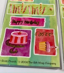 Lot of 9 The Gift Wrap Company Stickers Phrases Sports Birthday 2004 Vintage New