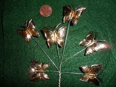 Vintage Gold Metallic Foil Butterflies – Japan