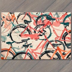 STICKER Bicycle Collage Riding Bikes Funny Cute Strange Wheels Fun Cute Art