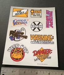 Vintage Stickers Hallmark Sticker Sheet Foil Mylar Razzle Dazzle VTG 80s