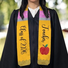 Teacher Graduation Stole Class of 2026, Grade Honor Stole Sash for Teachers, …