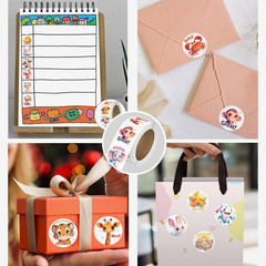 3 Rolls Animal Stickers, 1500 PCS, 24 Designs for Kids, 1.0 Inch