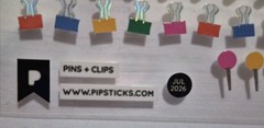 Pipstick Sticker Sheet 4×4 «Pins & Clips» From Jul 2026